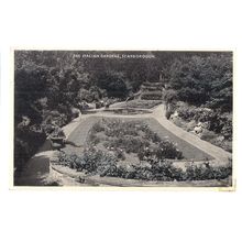 THE ITALIAN GARDENS, SCARBOROUGH, YORKSHIRE used vintage postcard 1957 pm =