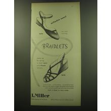 1949 I. Miller Braidlets Shoes Advertisement - Millerkin News!