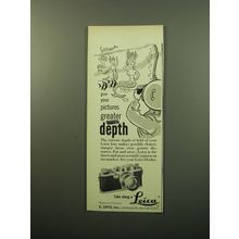 1950 Leica Cameras Ad - Give your pictures greater depth