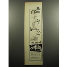 1952 Union Pacific Railroad Ad - Outdoor Ice Skating Golf Swimming Riding