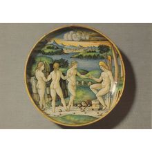 Maiolica Antique Dish Polesden Lacy Arezzo Painter Postcard