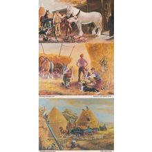 Farming In Bygone Days Farmers Farm 3x Postcard s