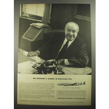 1956 Lockheed Super Constellation Airplane Ad - Mr. Bernard F. Gimbel