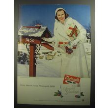 1956 Rheingold Beer Ad - Hillie Merritt, Miss Rheingold 1956