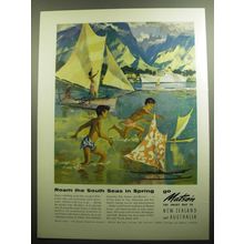 1958 Matson Cruise Ad - Roam the south seas in spring