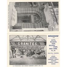 Brookes Granite Doorways Barclays Bank 1915 Exhibition 2x Postcard s