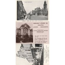 Nonslip Stone Co London Halifax Manchester 3x Advertising Postcard s