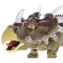 Walking Triceratops Dinosaur Toy With Lights And Sounds (Green)