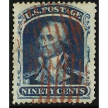 39, Used 90¢ VF Centering - With WT Crowe Certificate $10,000 - Stuart Katz