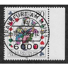 GER 1985 80pf 'FIRST GERMAN SKAT CONGRESS' FINE USED (EBID54-490)