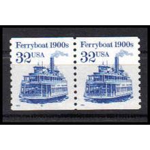 2466 32c Ferryboat Very Fine MNH LGG CNP Left 4 PA1173