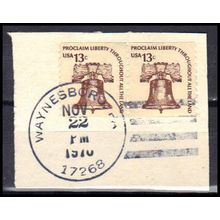 Used 1618 13c Liberty Bell (2) Waynesboro, PA. E1996