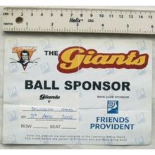 2002 ticket Huddersfield Giants v. Dewsbury Rams