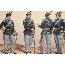 Italian Uniform Military Regiments Soldiers Battle 1863 Painting Postcard