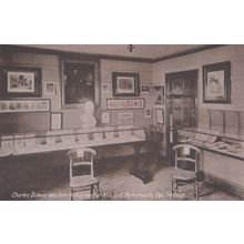 Charles Dickens Room He Was Born Portsmouth Mile End Antique Postcard