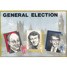 Paddy Ashdown Neil Kinnock John Major Election Limited Edition of 2000 Postcard
