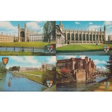 Kings Queens College Cambridge 4x 1970s Postcard s