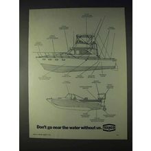 1970 Texaco Oil Ad - Don't Go Near The Water Without