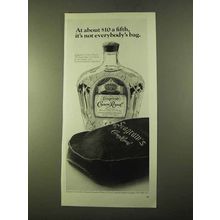 1970 Seagram's Crown Royal Ad - Not Everybody's Bag