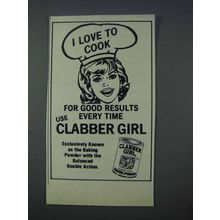 1981 Clabber Girl Baking Powder Ad - I Love to Cook