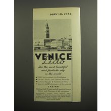 1952 Venice Italy Ad - Venice Lido see the most beautiful and fantastic city