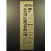 1957 Fodor's Modern Guides Ad - Save up to 10% on your trip abroad