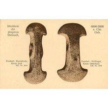 Antique Battle Axe Prehistoric German Vintage Stone Age Postcard