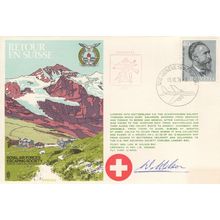 Retour En Suisse Switzerland RAF Escaping Society Signed Military FDC