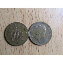 GB 1990 Elizebeth II Decimal 1p Coin