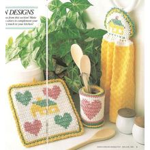 Yarn Crochet Kitchen Pattern Heart & Home Kitchen Set 2