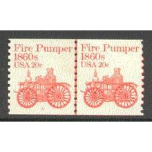 1908 20c Fire Pumper Fine MNH Dry Gum CNP Left 5 V0703