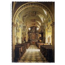 inside the FRAUENBERG CATHOLIC CHURCH, nr. ADMONT unused postcard vgc /