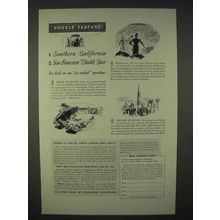 1939 Southern California Tourism Ad - World's Fair