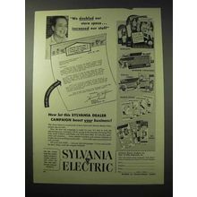 1950 Sylvania Elecric Ad - Doubled Our Store Space