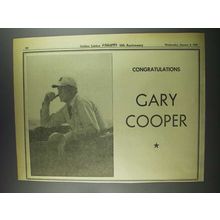 1956 Gary Cooper Ad - Variety 50th Anniversary