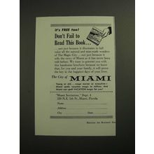 1958 Miami Florida Ad - Don't Fail to Read This Book