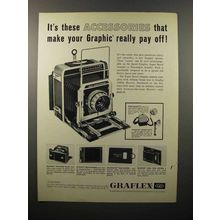 1960 Graflex Super Speed Graphic Camera Ad - Pay Off