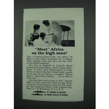 1961 Cunard / Union-Castle Cruise Ad - High Seas