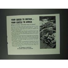 1961 Cunard / Union-Castle Cruise Ad - Your Queen
