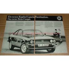 1979 2pg Lancia Beta Coupe Car Ad, in German - NICE!