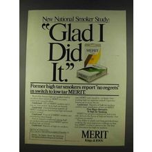 1978 Merit Cigarettes Ad - Glad I Did It