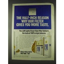 1978 L&M Cigarettes Ad - The Half-Inch Reason