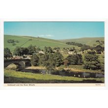 The River Wharfe and Kettlewell Postcard North Yorkshire 0716
