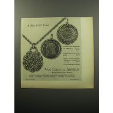 1951 Van Cleef & Arpels Jewelry Ad - A new Gold Twist