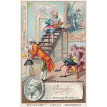 Francois Boucher French Painter Printed Signed Bendorps Postcard Old Trade Card