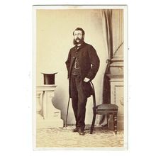 Victorian cdv photo bearded man standing unstated photographer