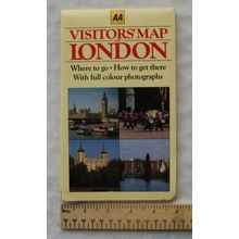 1988 AA Visitors' Map of London. Where to go & how to get there, colour photos