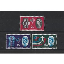 GB.National Productivity Year set of 3.Phosphor Issue.Fine Used.Jul25