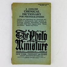 Photo Miniature Volume 17 Chemical Dictionary For Photographers Book 1928 PB