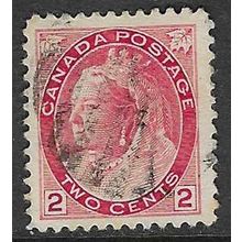 CANADA 1898-1902 QUEEN VICTORIA 2c ROSE USED SG155